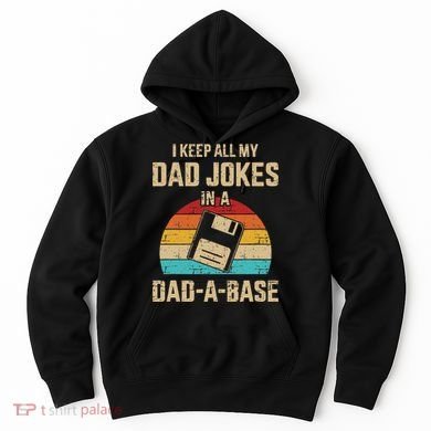 Funny Dad Jokes In Dadabase Vintage Hoodie
