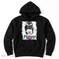 Funny Demisexual Joke Messy Bun Lady Demisexual Flag Hoodie thumb 0