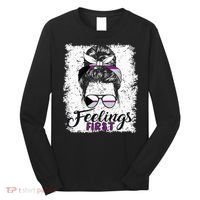 Funny Demisexual Joke Messy Bun Lady Demisexual Flag Long Sleeve Shirt thumb 0