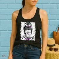 Funny Demisexual Joke Messy Bun Lady Demisexual Flag Women's Tank Top thumb 2