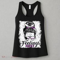 Funny Demisexual Joke Messy Bun Lady Demisexual Flag Women's Tank Top thumb 3