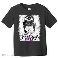 Funny Demisexual Joke Messy Bun Lady Demisexual Flag Toddler T-Shirt thumb 0