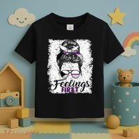 Funny Demisexual Joke Messy Bun Lady Demisexual Flag Toddler T-Shirt thumb 3
