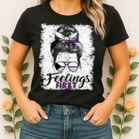 Funny Demisexual Joke Messy Bun Lady Demisexual Flag Women's T-Shirt thumb 2