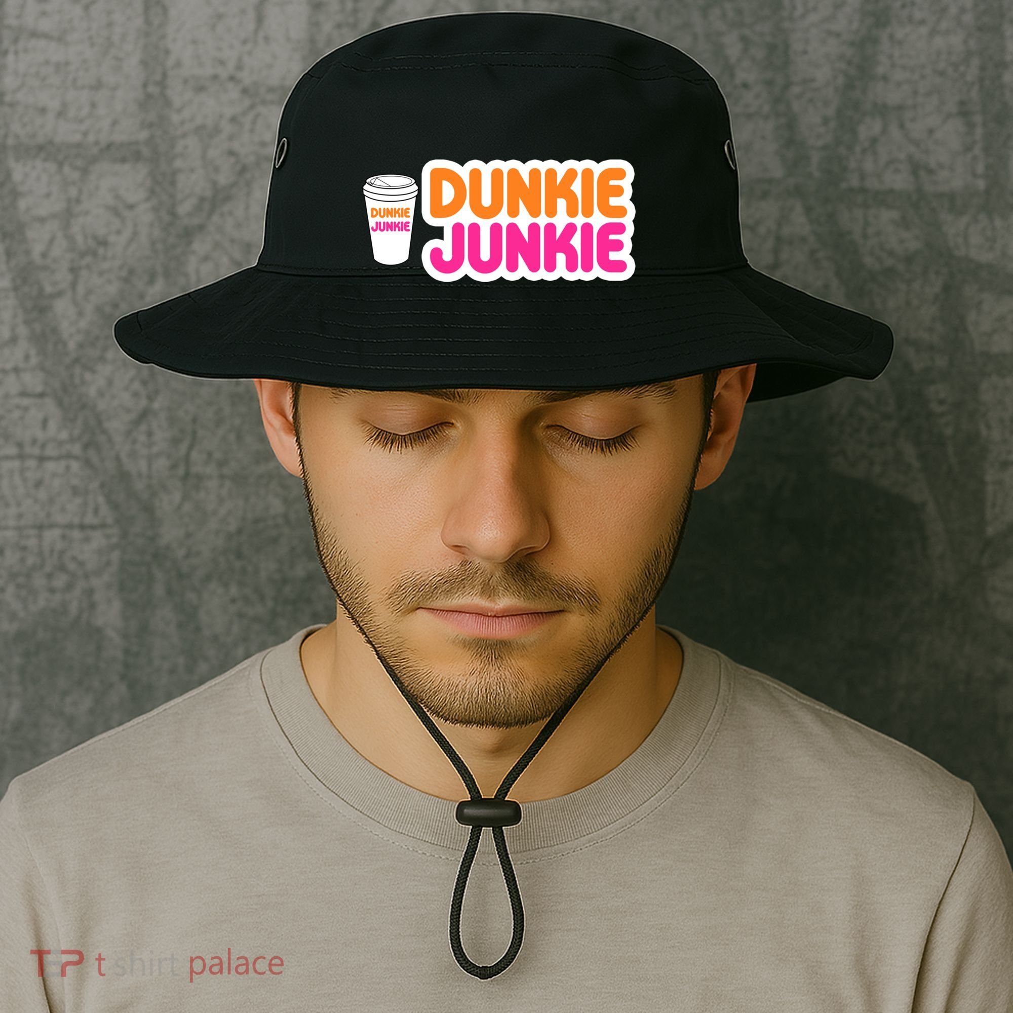Funny Dunkie Junkie Coffee Love Funny Coffee Saying Cute Gift Bucket Hat