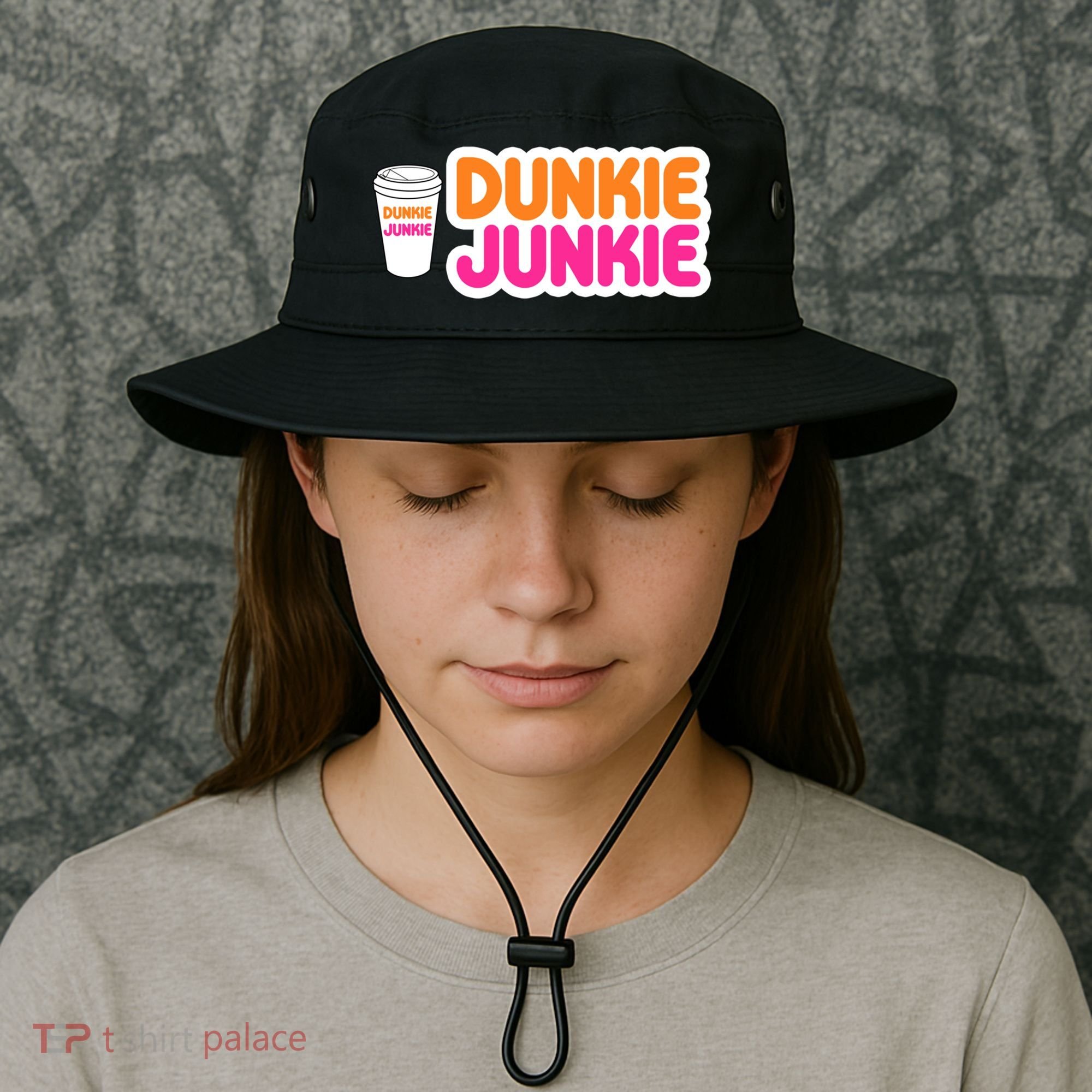 Funny Dunkie Junkie Coffee Love Funny Coffee Saying Cute Gift Bucket Hat