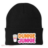 Funny Dunkie Junkie Coffee Love Funny Coffee Saying Cute Gift Beanie thumb 0