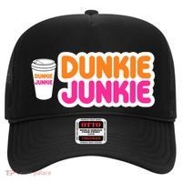Funny Dunkie Junkie Coffee Love Funny Coffee Saying Cute Gift Hat thumb 0