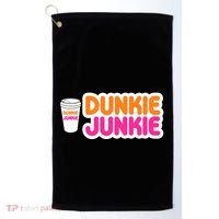Funny Dunkie Junkie Coffee Love Funny Coffee Saying Cute Gift Golf Towel thumb 0
