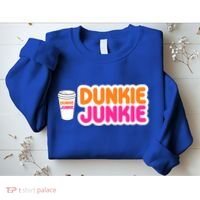 Funny Dunkie Junkie Coffee Love Funny Coffee Saying Cute Gift Sweatshirt thumb 2