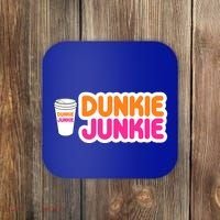 Funny Dunkie Junkie Coffee Love Funny Coffee Saying Cute Gift Coaster thumb 0