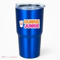 Funny Dunkie Junkie Coffee Love Funny Coffee Saying Cute Gift Tumbler thumb 0