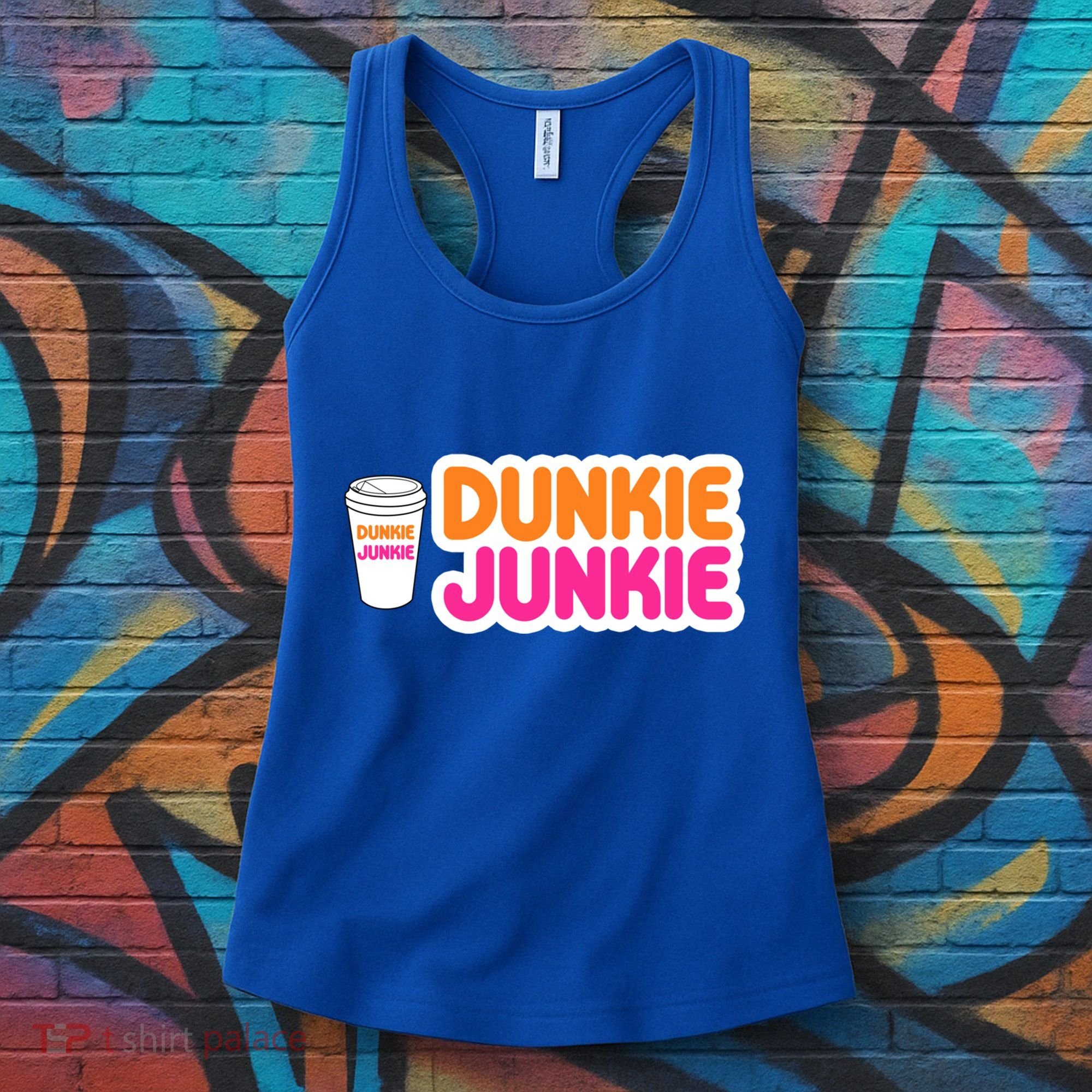 Funny Dunkie Junkie Coffee Love Funny Coffee Saying Cute Gift Women's Tank Top