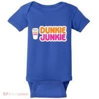 Funny Dunkie Junkie Coffee Love Funny Coffee Saying Cute Gift Baby Bodysuit thumb 0