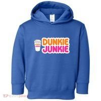 Funny Dunkie Junkie Coffee Love Funny Coffee Saying Cute Gift Toddler Hoodie thumb 0