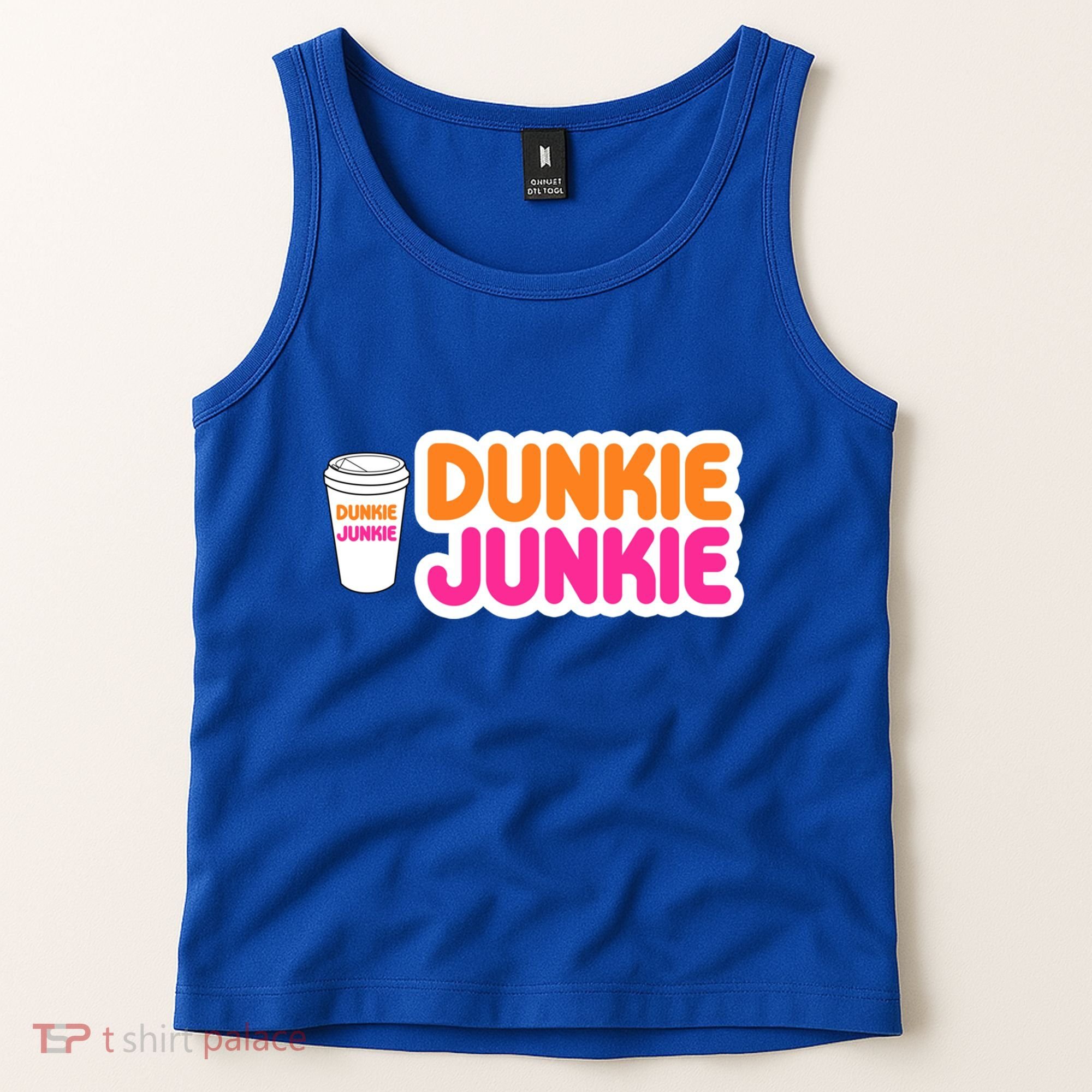 Funny Dunkie Junkie Coffee Love Funny Coffee Saying Cute Gift Tank Top