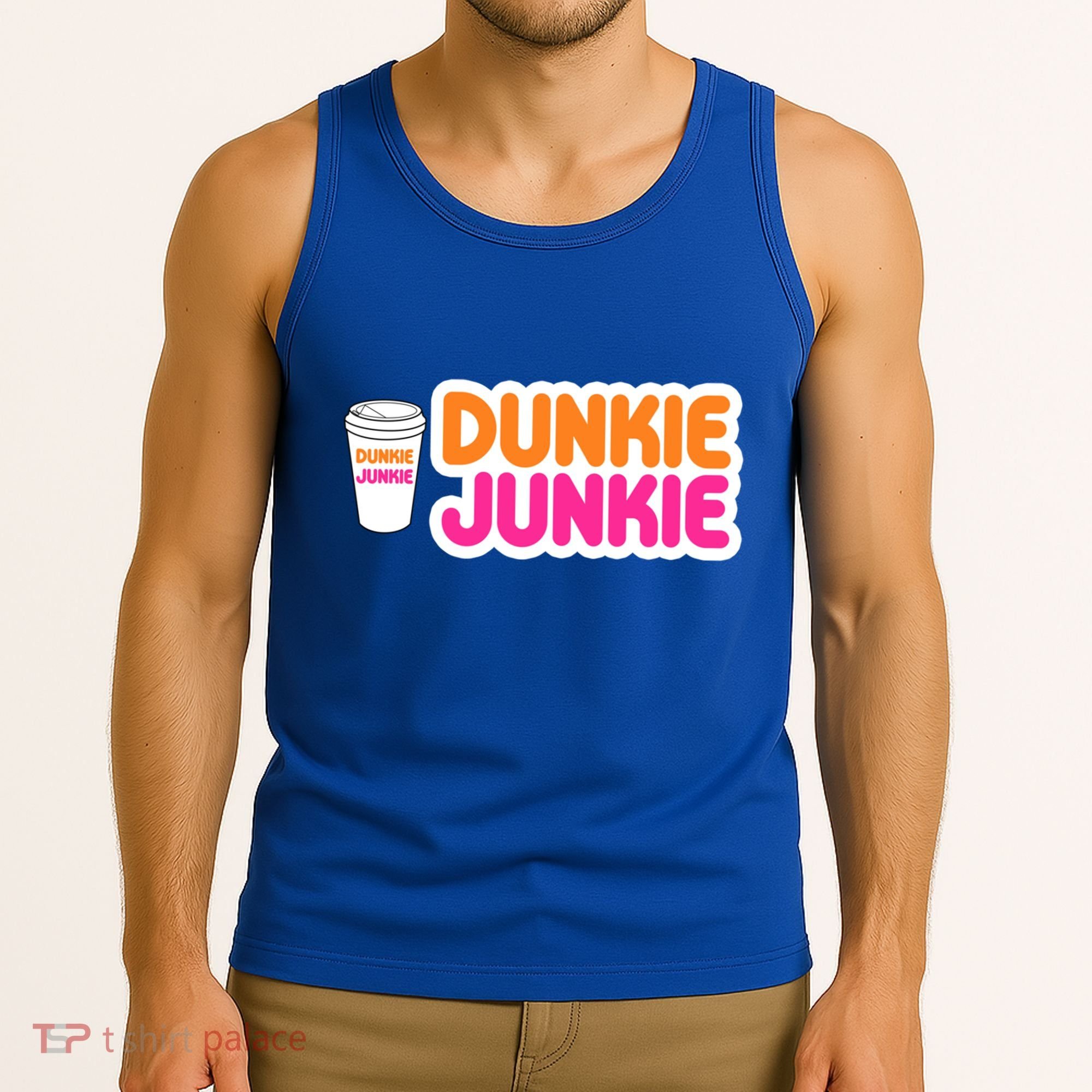 Funny Dunkie Junkie Coffee Love Funny Coffee Saying Cute Gift Tank Top