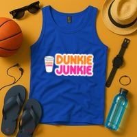 Funny Dunkie Junkie Coffee Love Funny Coffee Saying Cute Gift Tank Top thumb 4