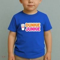 Funny Dunkie Junkie Coffee Love Funny Coffee Saying Cute Gift Toddler T-Shirt thumb 2