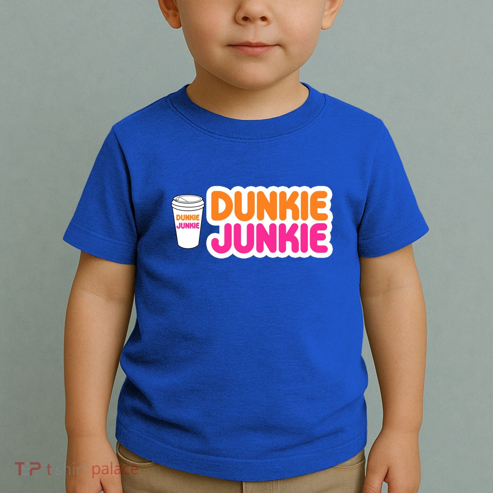 Funny Dunkie Junkie Coffee Love Funny Coffee Saying Cute Gift Toddler T-Shirt