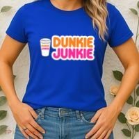 Funny Dunkie Junkie Coffee Love Funny Coffee Saying Cute Gift Women's T-Shirt thumb 2