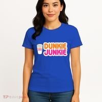 Funny Dunkie Junkie Coffee Love Funny Coffee Saying Cute Gift Women's T-Shirt thumb 4