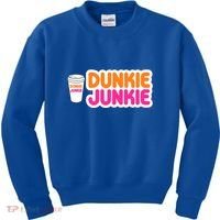 Funny Dunkie Junkie Coffee Love Funny Coffee Saying Cute Gift Kids Sweatshirt thumb 0