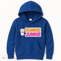 Funny Dunkie Junkie Coffee Love Funny Coffee Saying Cute Gift Kids Hoodie thumb 0