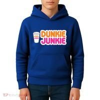 Funny Dunkie Junkie Coffee Love Funny Coffee Saying Cute Gift Kids Hoodie thumb 4