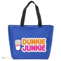 Funny Dunkie Junkie Coffee Love Funny Coffee Saying Cute Gift Tote Bag thumb 0
