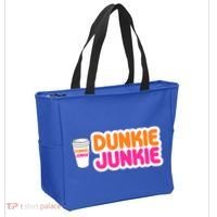 Funny Dunkie Junkie Coffee Love Funny Coffee Saying Cute Gift Tote Bag thumb 2