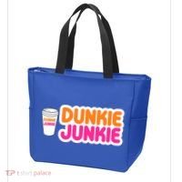 Funny Dunkie Junkie Coffee Love Funny Coffee Saying Cute Gift Tote Bag thumb 3