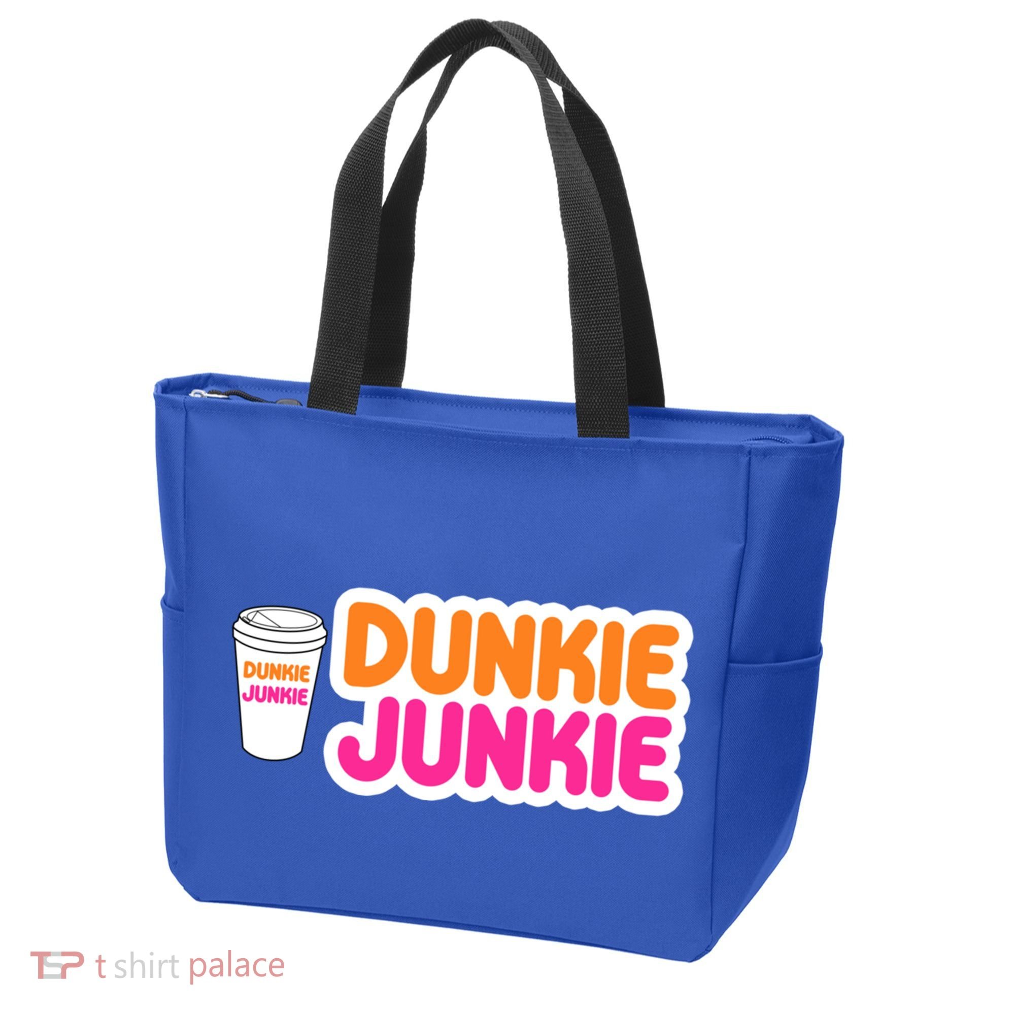 Funny Dunkie Junkie Coffee Love Funny Coffee Saying Cute Gift Tote Bag