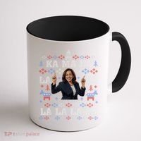 Funny Democrat Kamala Harris Ugly Christmas Sweater Party Coffee Mug thumb 1