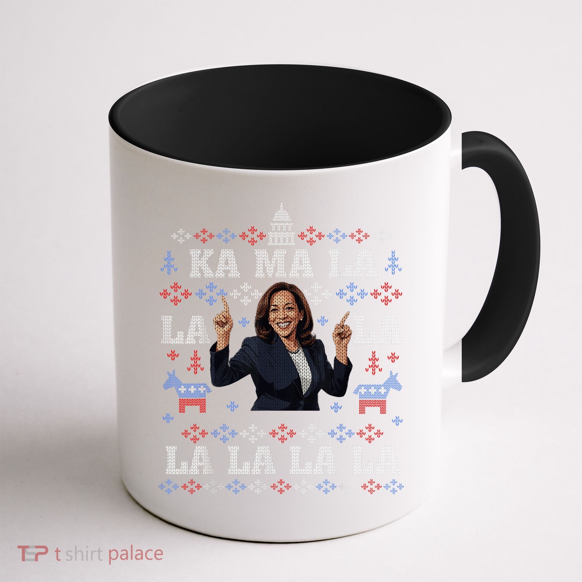 Funny Democrat Kamala Harris Ugly Christmas Sweater Party Coffee Mug