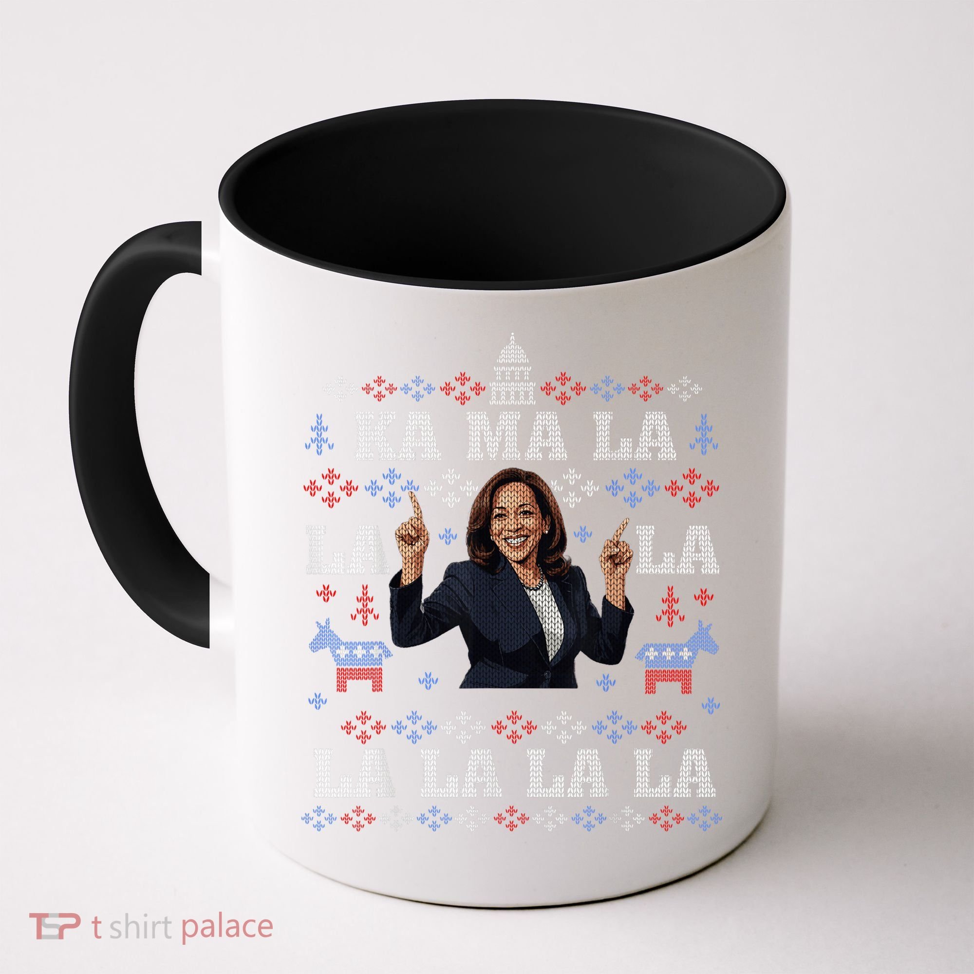 Funny Democrat Kamala Harris Ugly Christmas Sweater Party Coffee Mug
