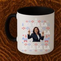 Funny Democrat Kamala Harris Ugly Christmas Sweater Party Coffee Mug thumb 2