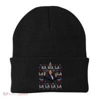 Funny Democrat Kamala Harris Ugly Christmas Sweater Party Beanie thumb 0