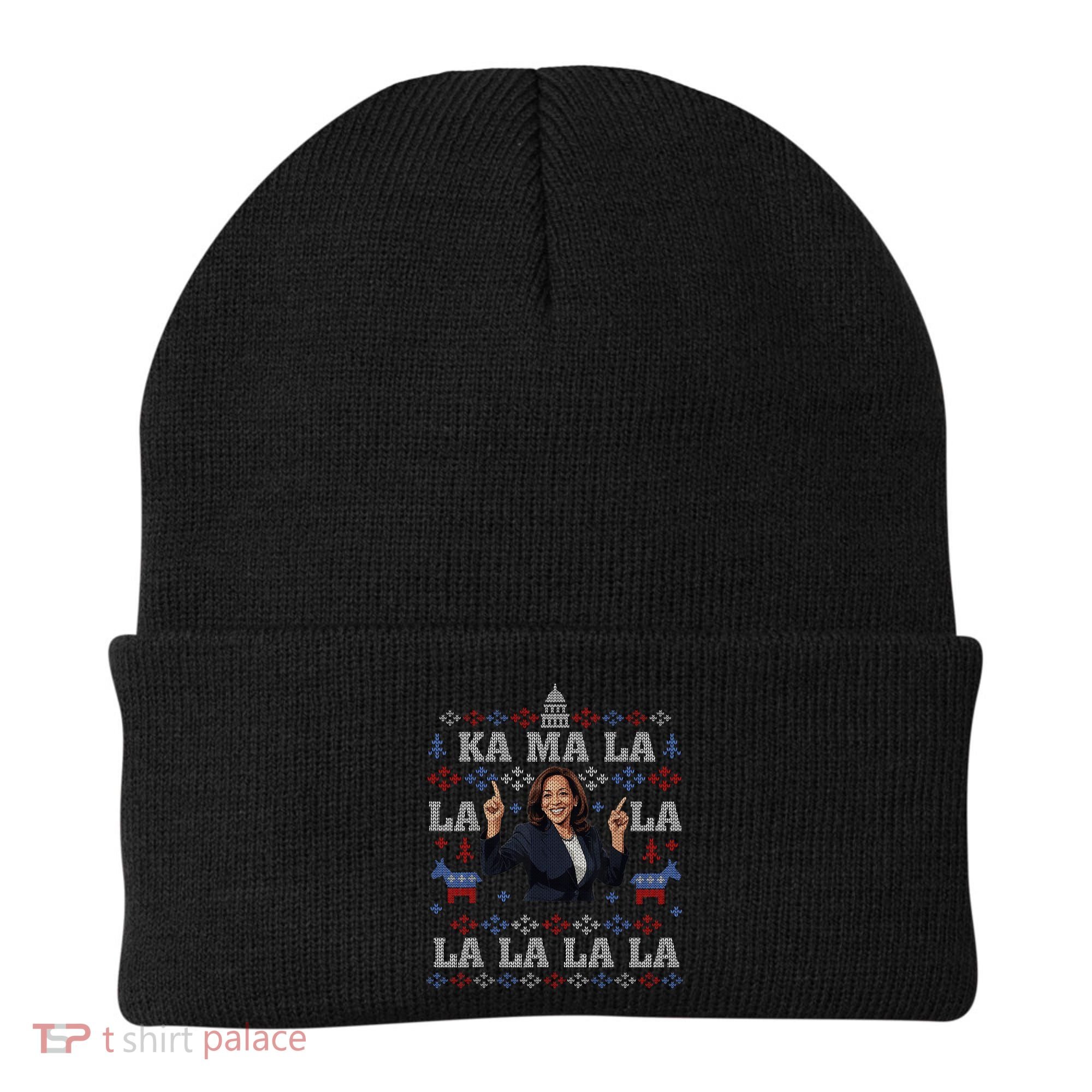 Funny Democrat Kamala Harris Ugly Christmas Sweater Party Beanie