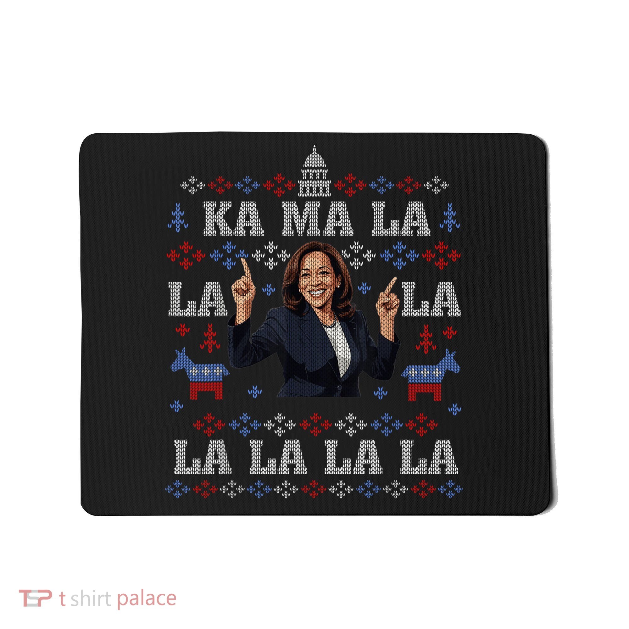 Funny Democrat Kamala Harris Ugly Christmas Sweater Party Mousepad