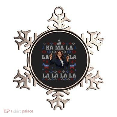 Funny Democrat Kamala Harris Ugly Christmas Sweater Party Ornament