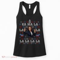 Funny Democrat Kamala Harris Ugly Christmas Sweater Party Women's Tank Top thumb 0