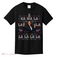 Funny Democrat Kamala Harris Ugly Christmas Sweater Party Kids T-Shirt thumb 0