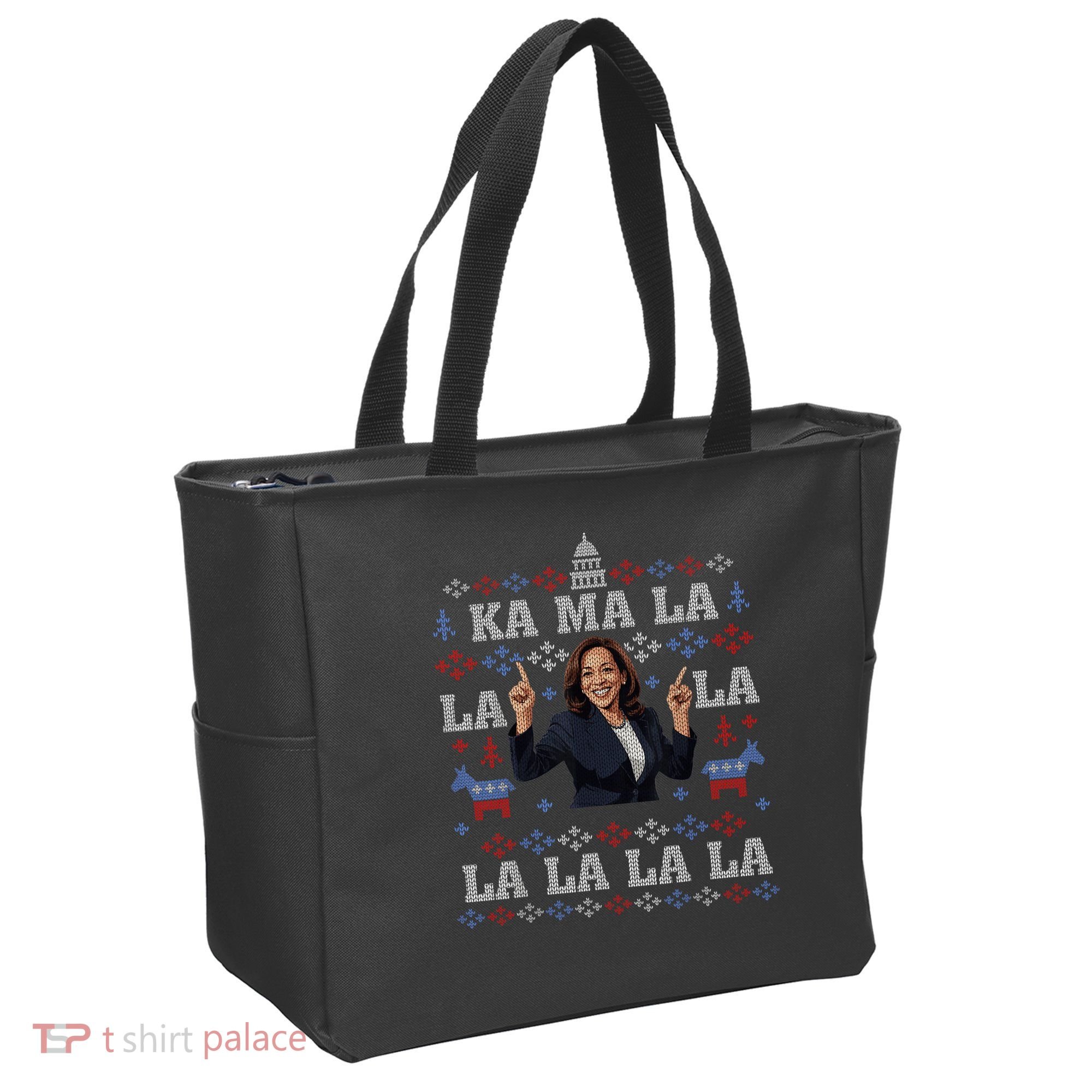 Funny Democrat Kamala Harris Ugly Christmas Sweater Party Tote Bag