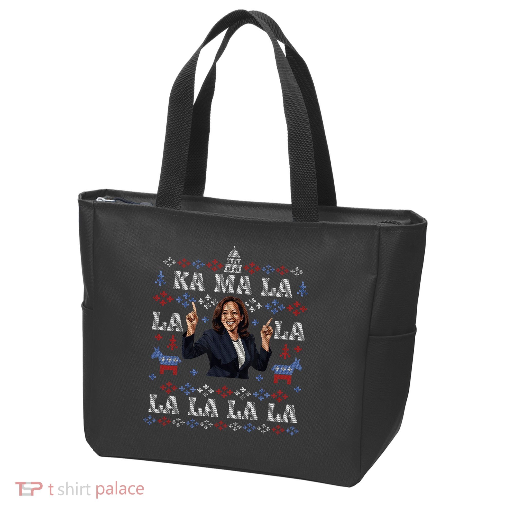Funny Democrat Kamala Harris Ugly Christmas Sweater Party Tote Bag