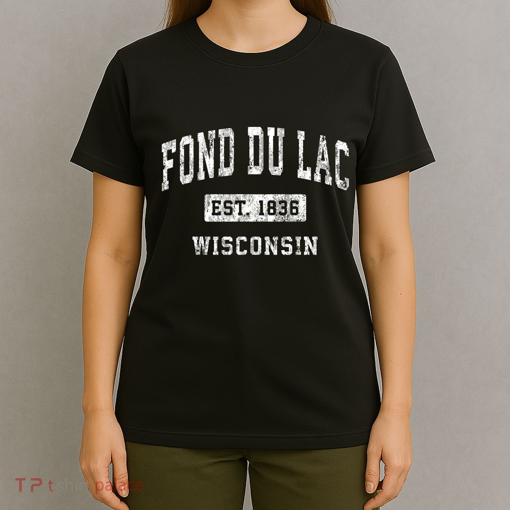 Fond Du Lac Wisconsin Wi Vintage Established Sports T-Shirt