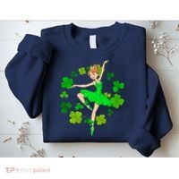 Funny Dancing Leprechauns St Patrick's Day Boy Girl Sweatshirt thumb 2