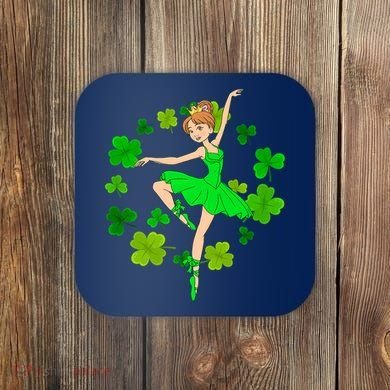 Funny Dancing Leprechauns St Patrick's Day Boy Girl Coaster