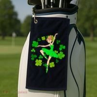 Funny Dancing Leprechauns St Patrick's Day Boy Girl Golf Towel thumb 2