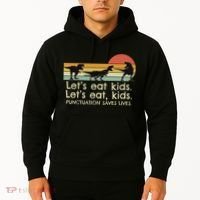 Funny Dinosaurs Let's Eat Punctuation Saves Lives Hoodie thumb 2